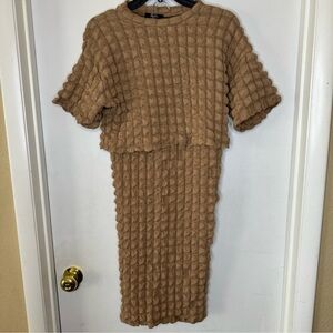 Dressed in LaLa Tan Puff Skirtset